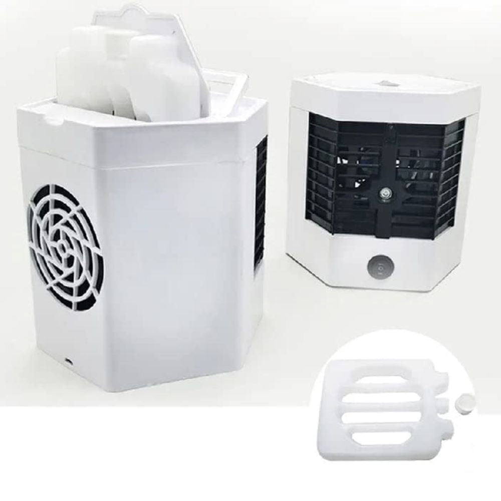 "Arctic Breeze: Mini Air Conditioner, Cooler, and Humidifier - Portable Cooling Fan for Personal Space - Quick & Easy Cooling Solution"