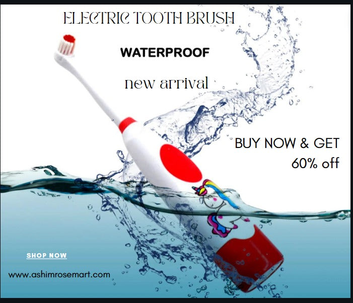 ELECTRIC TOOTHBRUSH FOR KIDS AND ADULTS   WITH EXTRA 1 BRUSH HEADS & 2 BATTERY